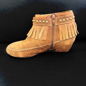 Fringe booties